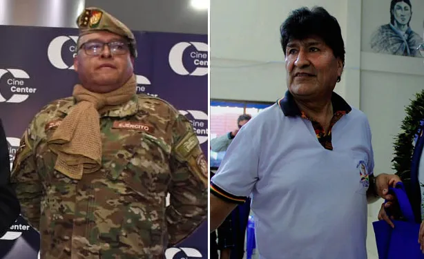 El general Zuniga y el expresidente Morales.