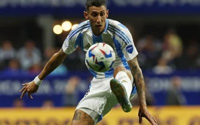 El argentino Angel Di Maria en accion