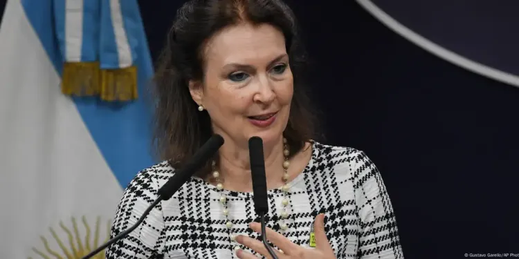 La canciller argentina Diana Mondino