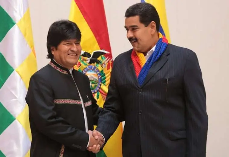 evo morales y nicols maduro foto