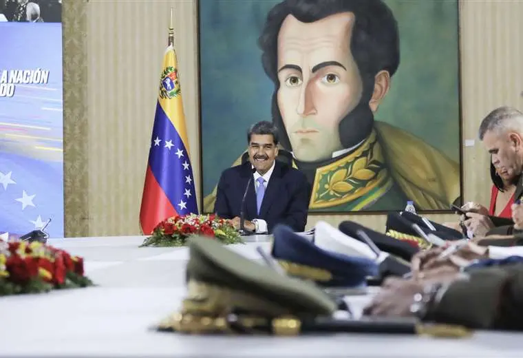 el presidente de venezuela nicols maduro en una reunin de