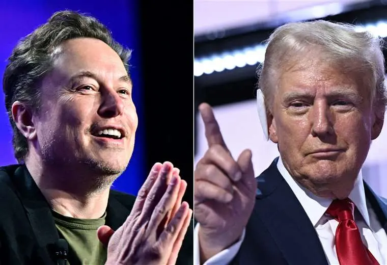 elon musk ceo de tesla y donald trump andidato presidencial