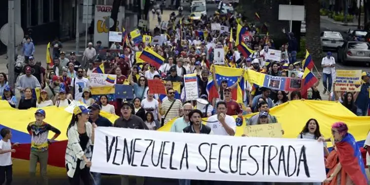 protesta contra el resultado anunciado de las elecciones