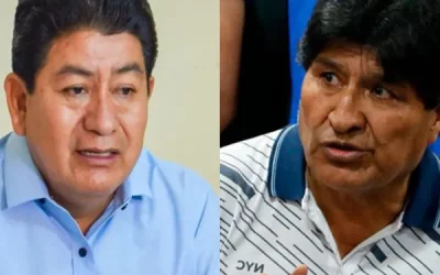 Edgar Montano y Evo Morales