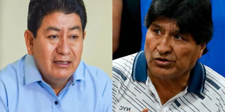 Edgar Montano y Evo Morales