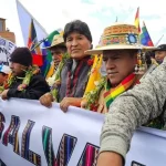 evo morales y el pacto de unidad lideran la marcha desde caracoll 1432990657 760x520